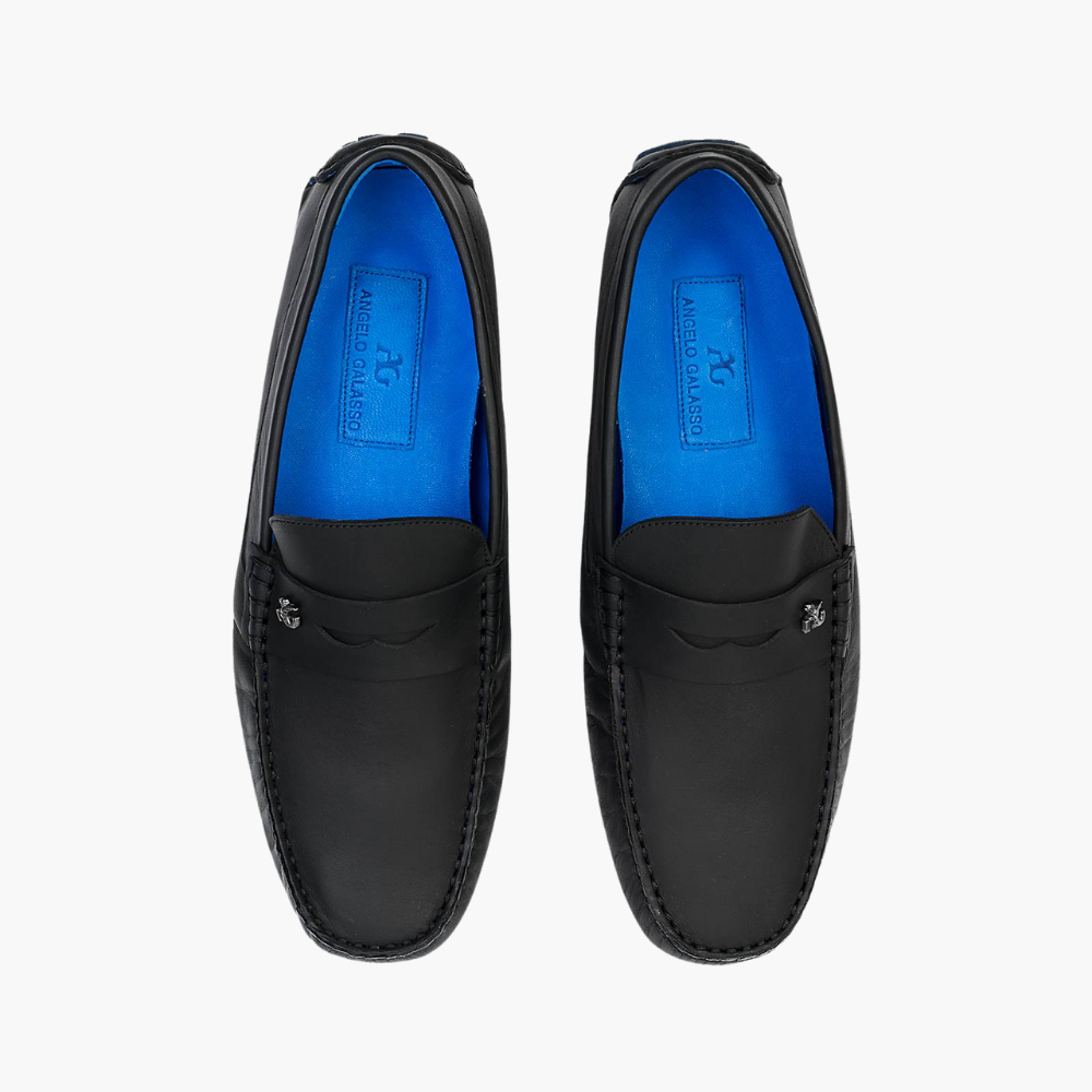 Black Calfskin Driver Shoes - A11MS2101F