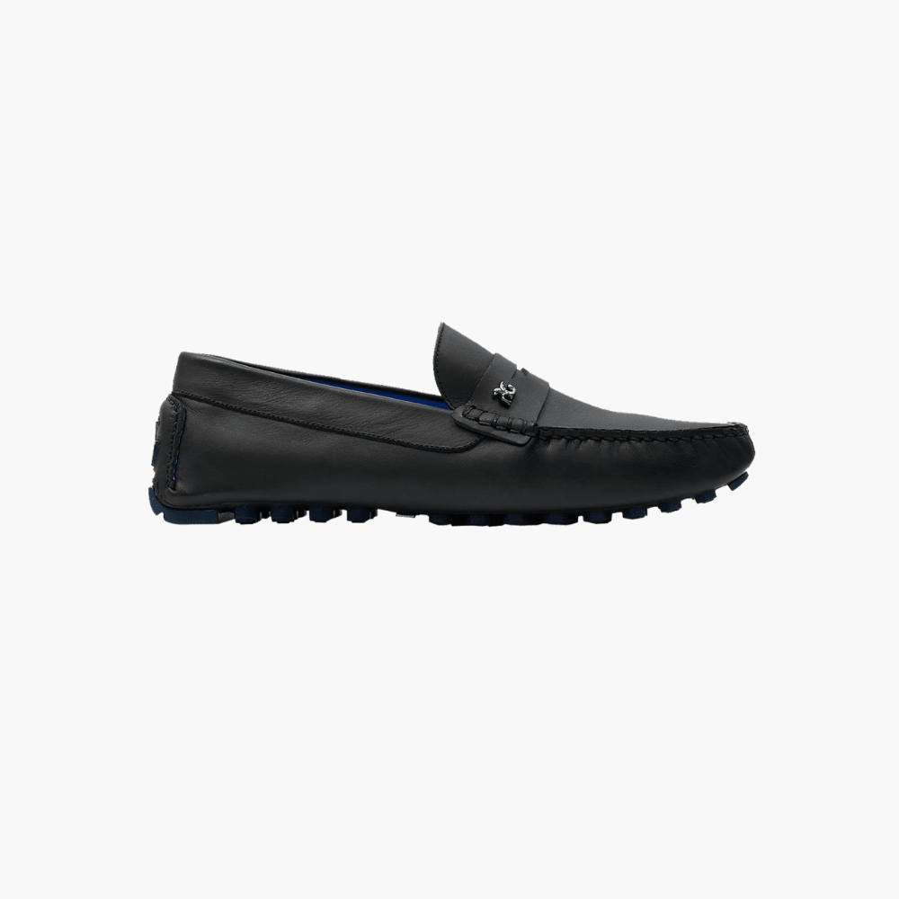 Black Calfskin Driver Shoes - Angelo Galasso - Luxury Italian Menswear London