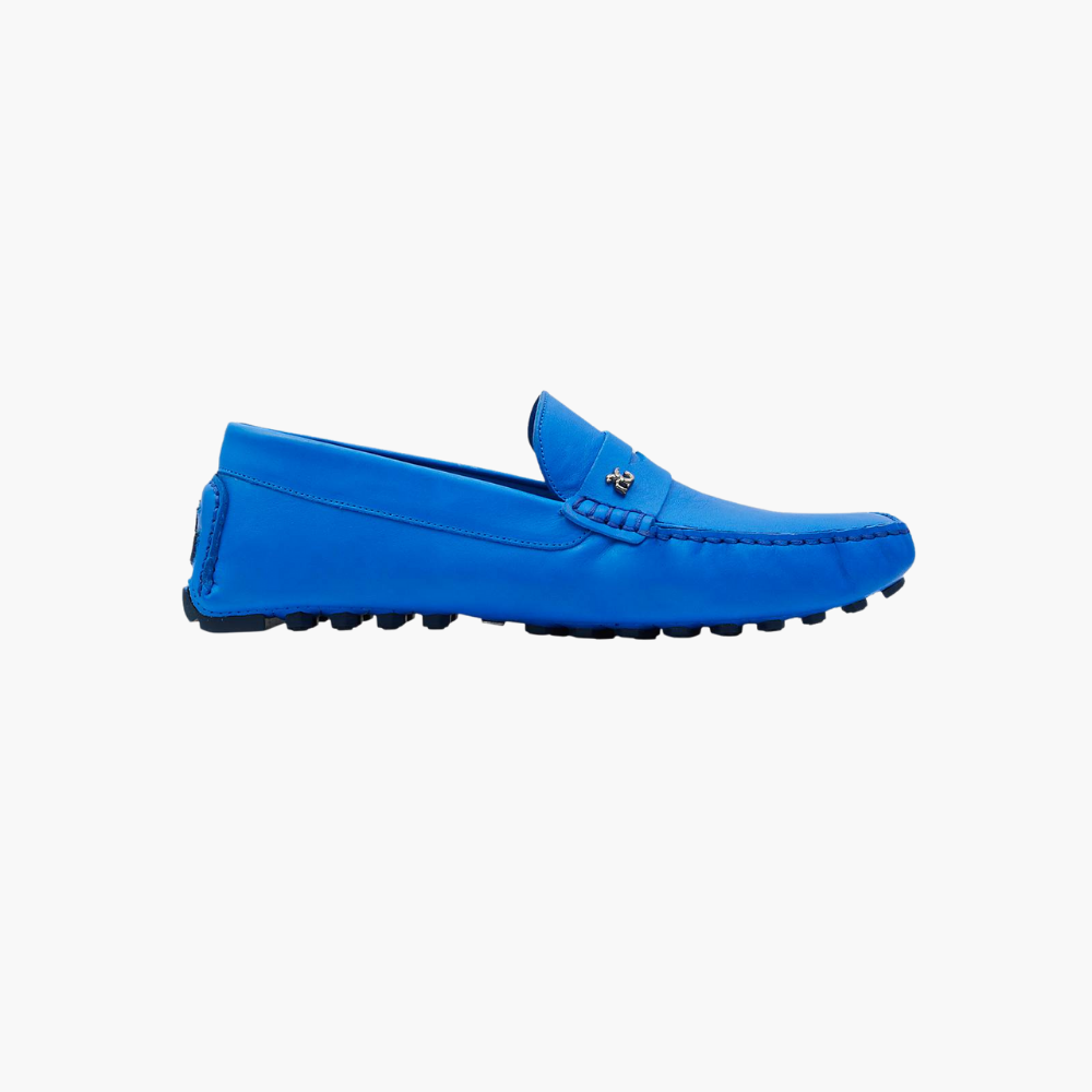 Royal Blue Calfskin Driver Shoes - A11MS2101F