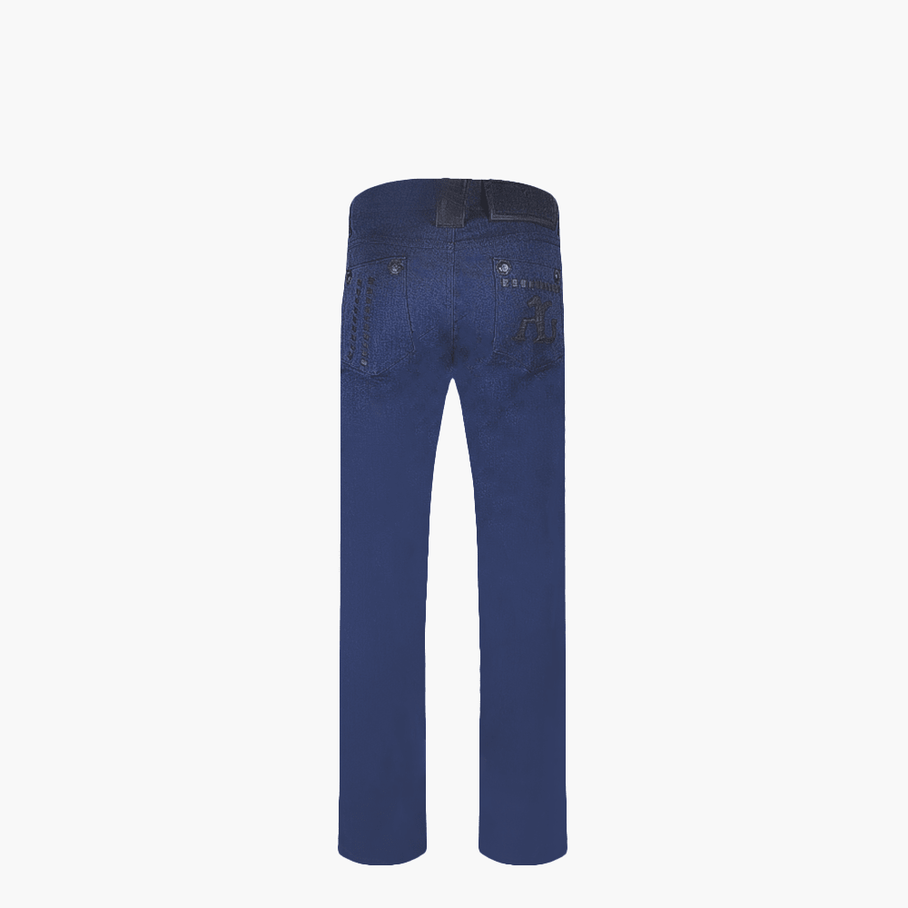 Blue & Black Crocodile AG Dragon Jeans - Angelo Galasso - Luxury Italian Menswear London