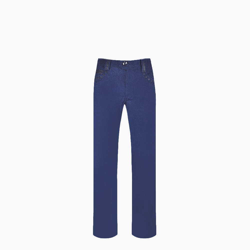 Blue & Black Crocodile AG Dragon Jeans - Angelo Galasso - Luxury Italian Menswear London