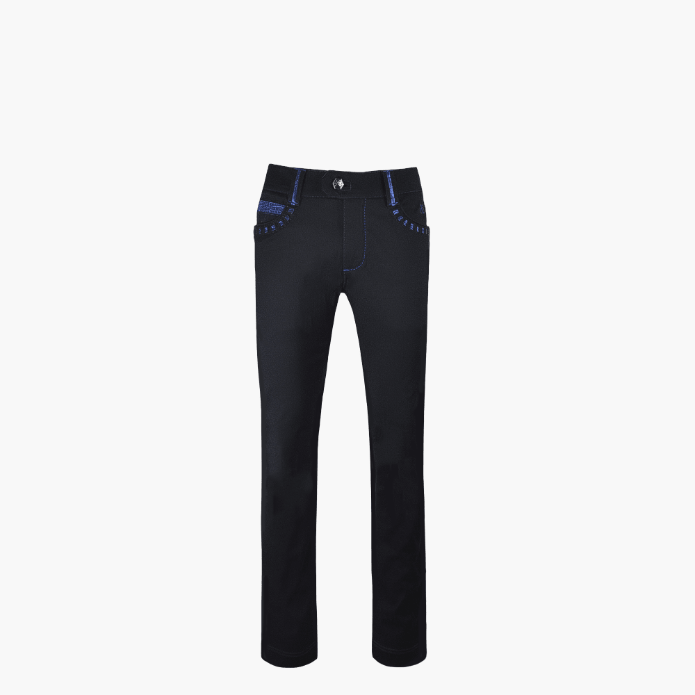 Black & Blue Crocodile AG Dragon Jeans - Angelo Galasso - Luxury Italian Menswear London