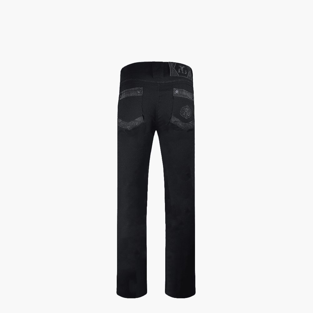 Black Crocodile Filigrana Jeans - Angelo Galasso - Luxury Italian Menswear London