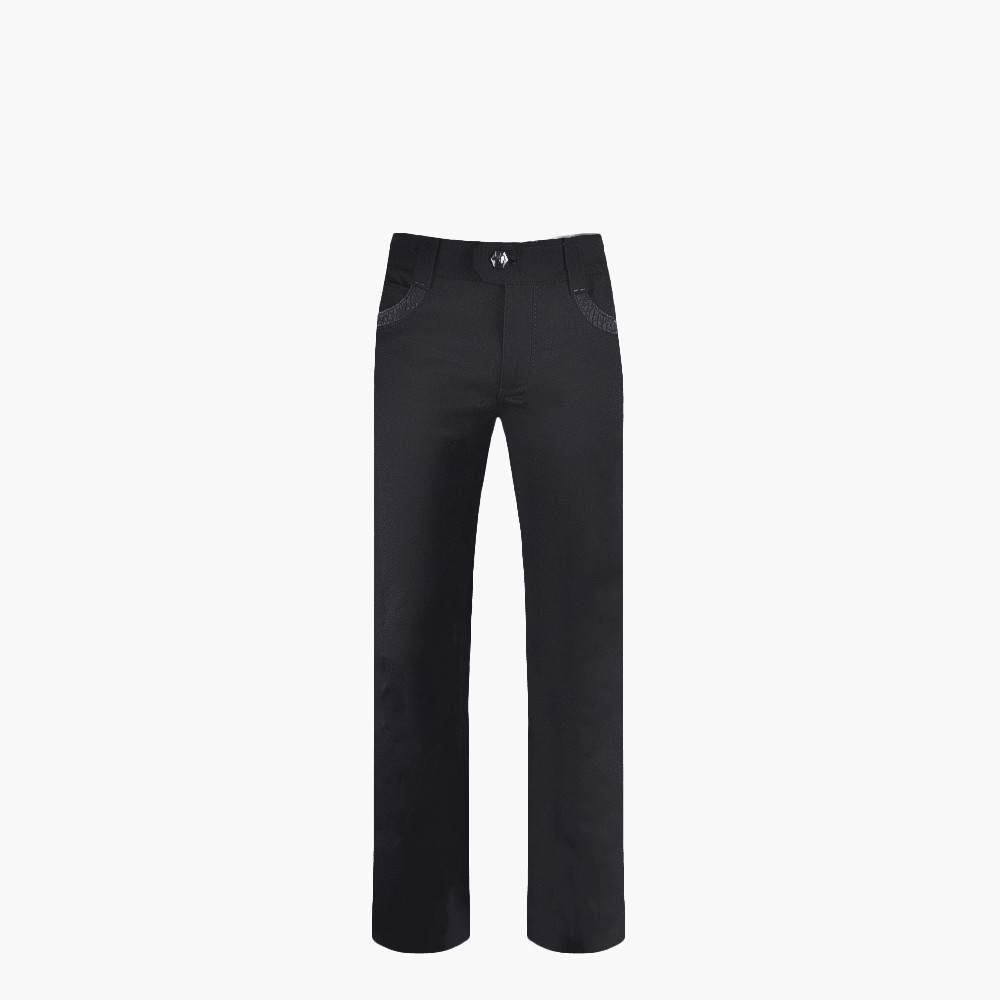 Black Crocodile Filigrana Jeans - Angelo Galasso - Luxury Italian Menswear London