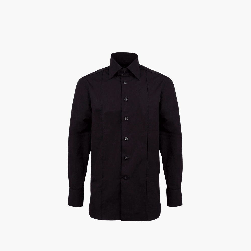 AG Black Classic Corleone Shirt - Angelo Galasso - Luxury Italian Menswear London