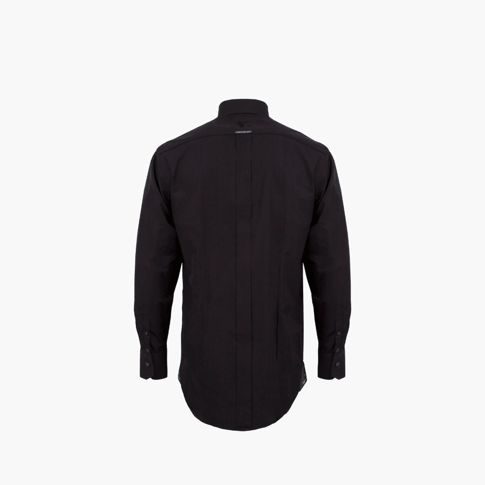 Black Classic Mason Shirt - Angelo Galasso - Luxury Italian Menswear London
