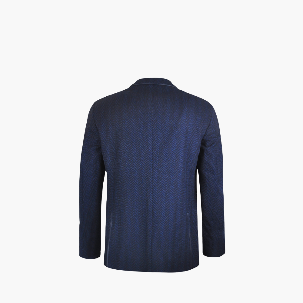 Blue Wool Dragoon Blazer - A21MR37002