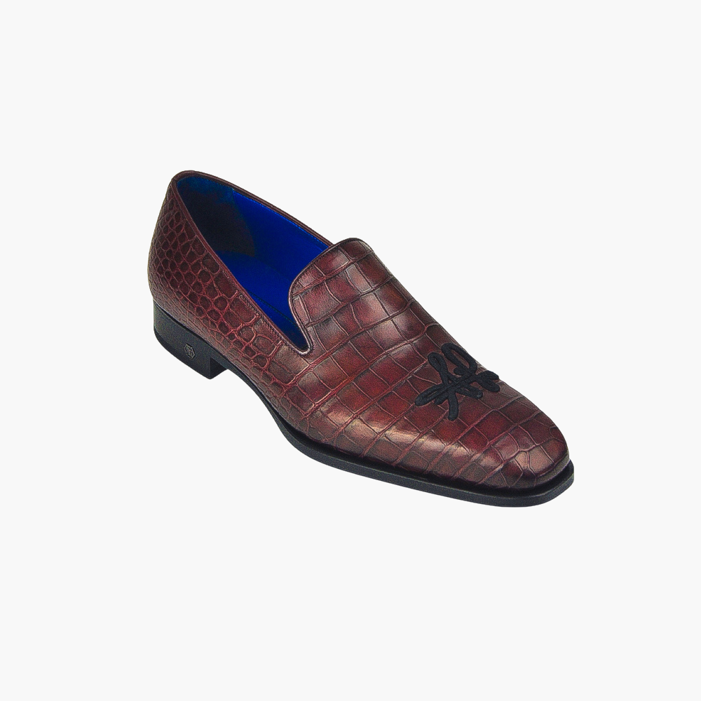 Brown Crocodile Slip On