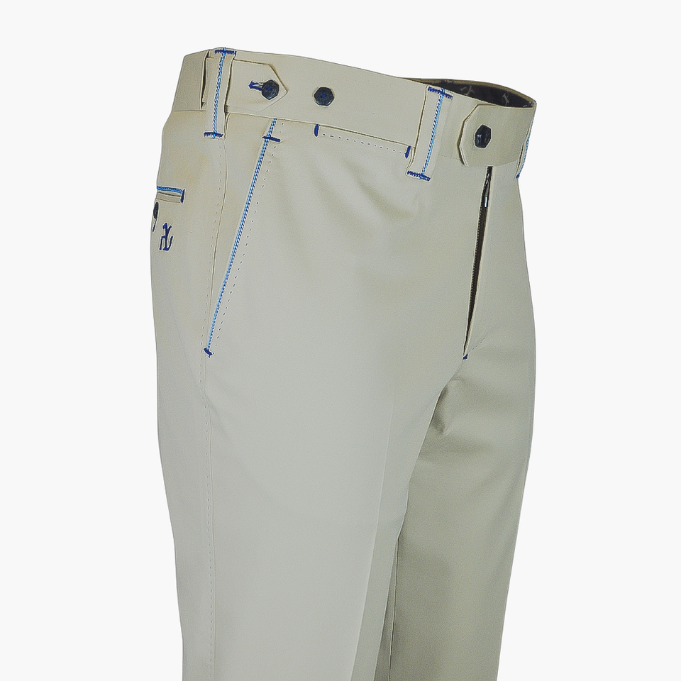 Beige Piping Trousers - A23S7RIV02FL