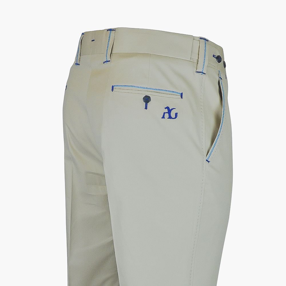 Beige Piping Trousers - A23S7RIV02FL