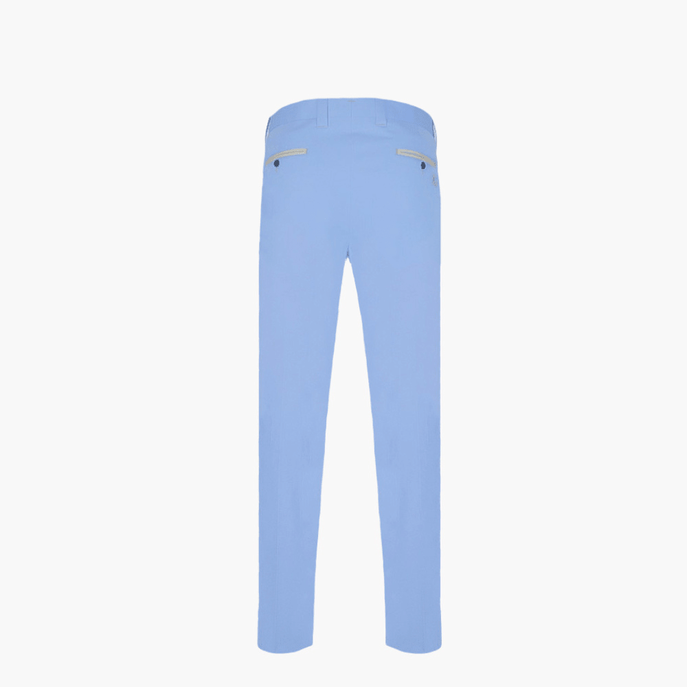 Light Blue Piping Trousers - Angelo Galasso - Luxury Italian Menswear London