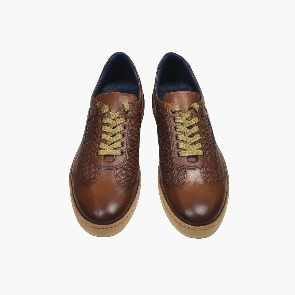 Brown Leather Trainers - AG15SSA0376