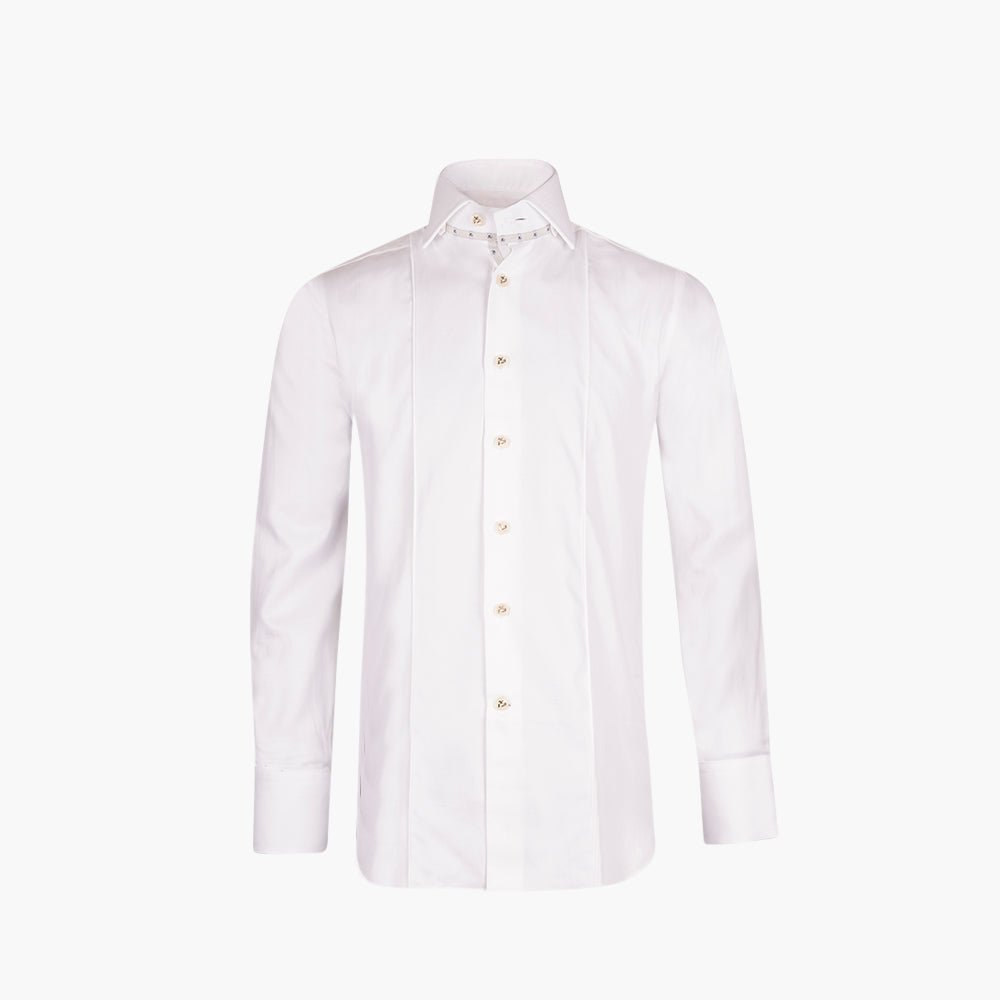 White Classic Cotton Mason Shirt - Angelo Galasso - Luxury Italian Menswear London