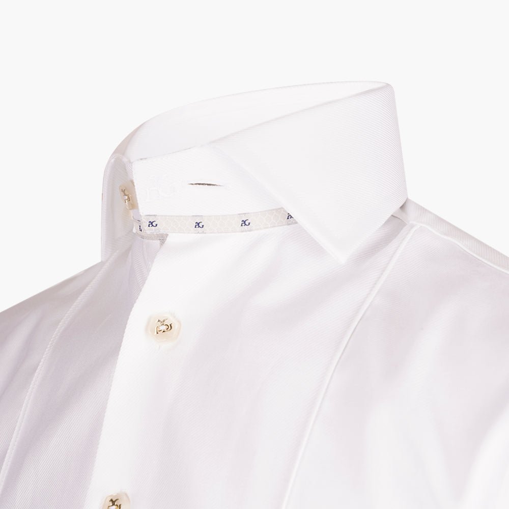 White Classic Cotton Mason Shirt - Angelo Galasso - Luxury Italian Menswear London