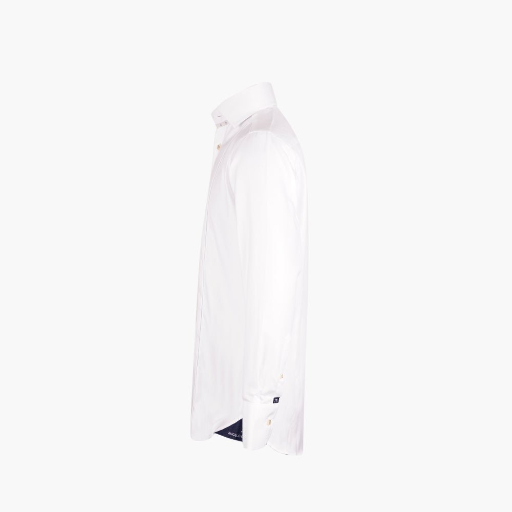 White Classic Cotton Mason Shirt - Angelo Galasso - Luxury Italian Menswear London