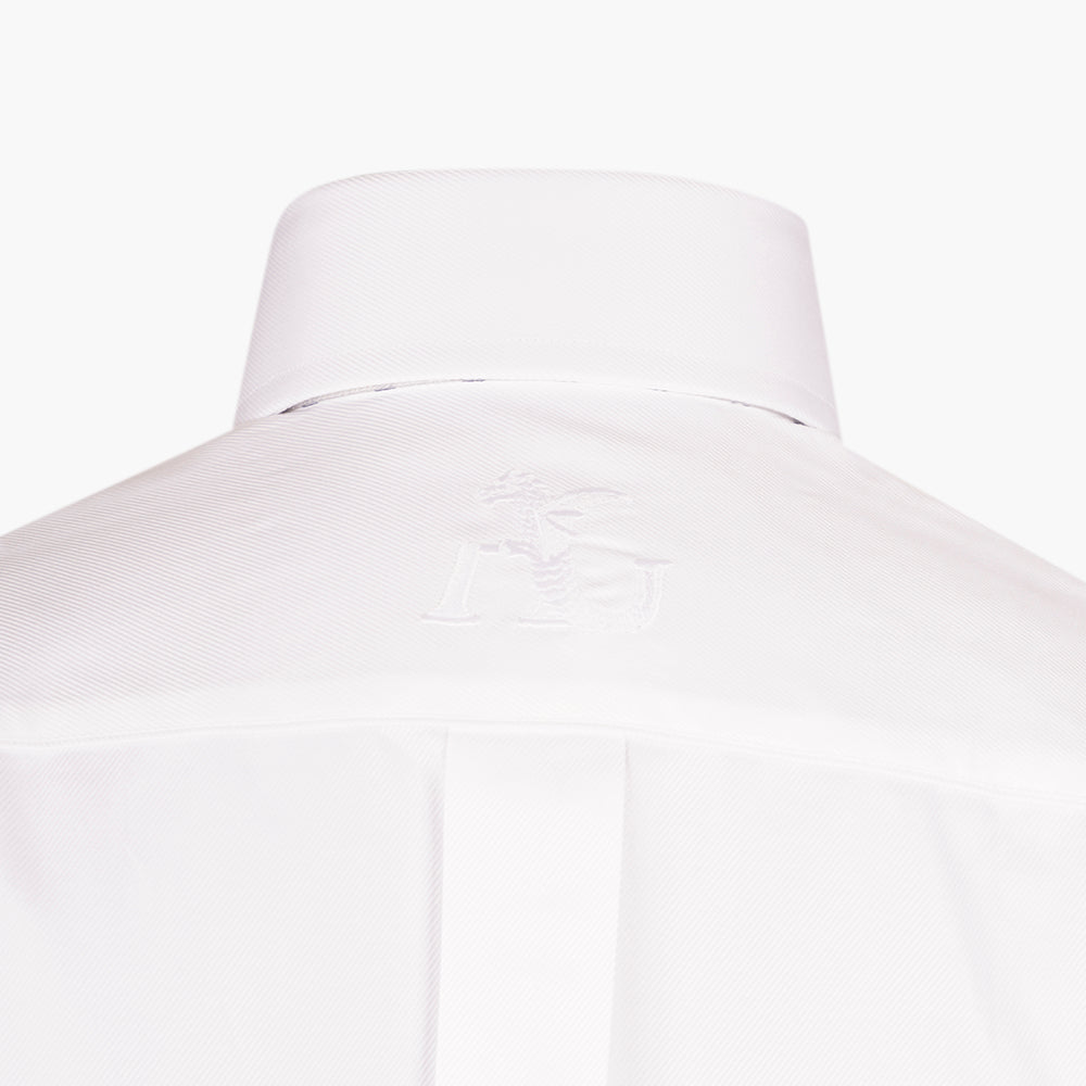 White Classic Cotton Mason Shirt - Angelo Galasso - Luxury Italian Menswear London