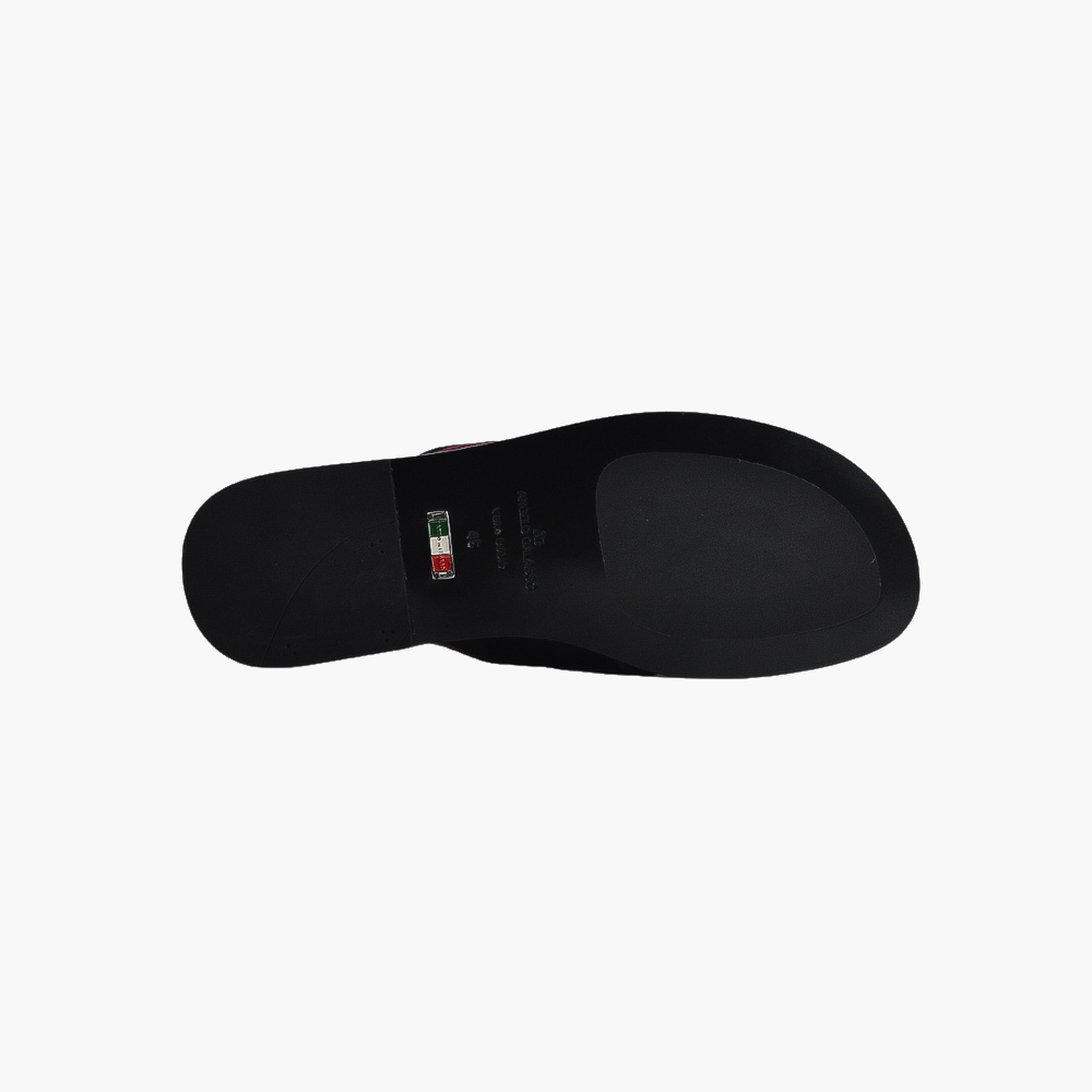 Black & Purple Cross Strap Sandal - AG21SSVAN04