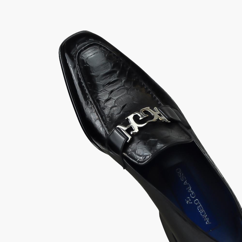 Black Python Ornament Moccasin