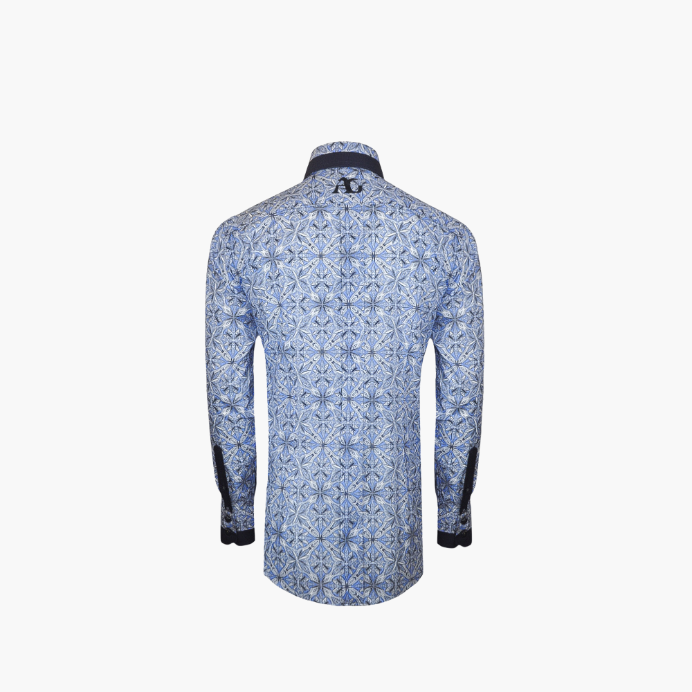 Blue Floral Print Mason Shirt