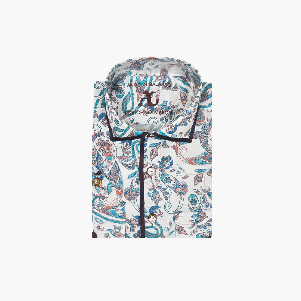 Paisley Short Sleeves Portofino/Mason Shirt
