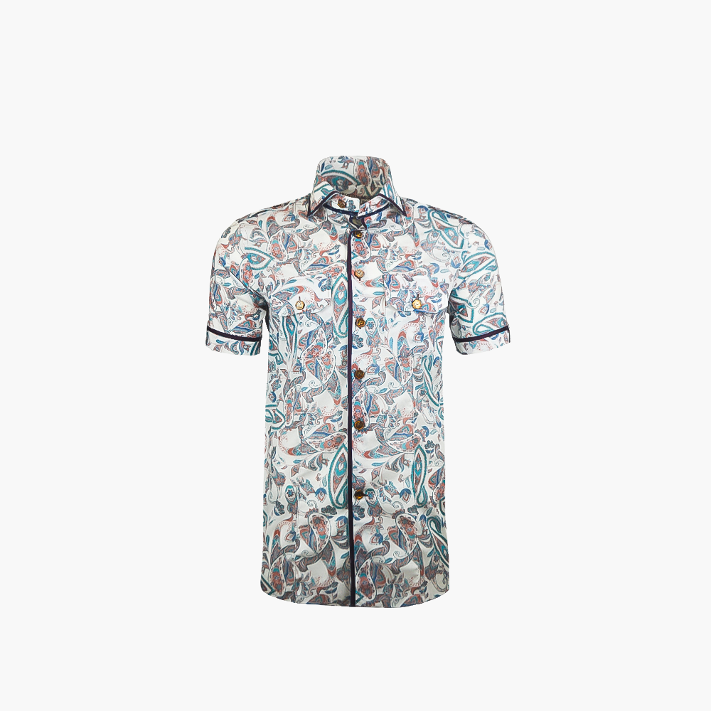 Paisley Short Sleeves Portofino/Mason Shirt