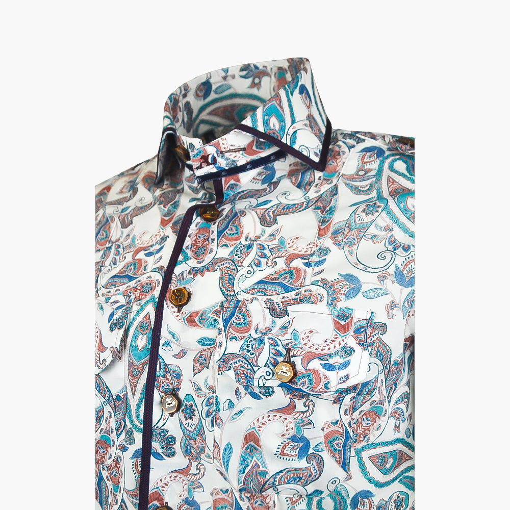 Paisley Short Sleeves Portofino/Mason Shirt