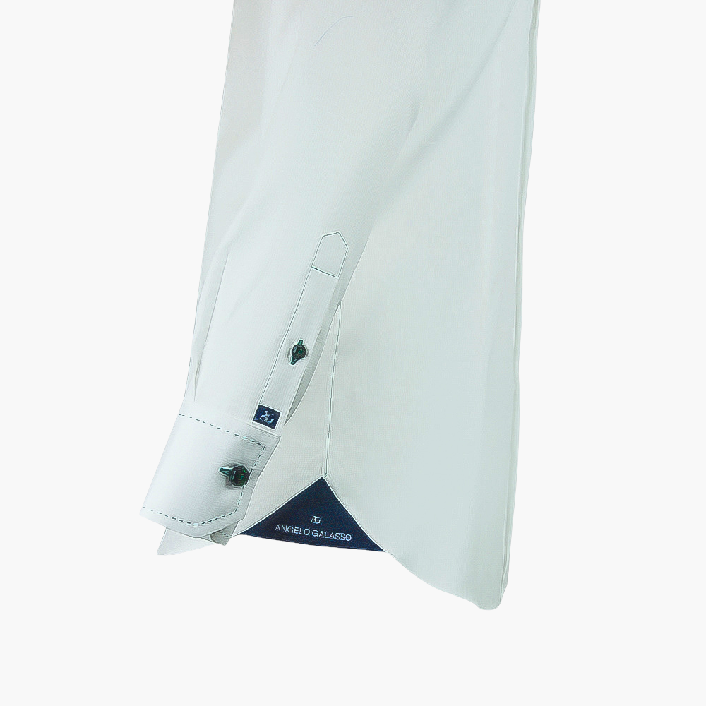 White Mason Shirt Green Details -