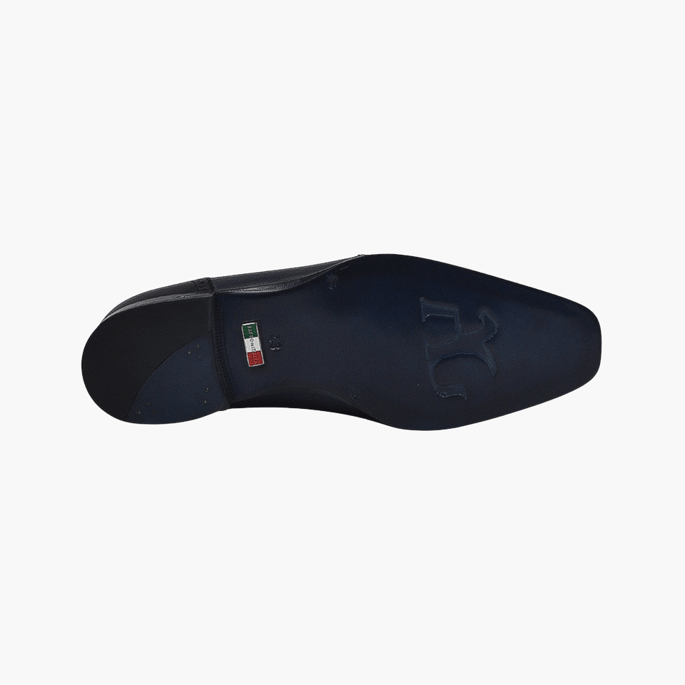 Two Tone Black & Blue Oxford - Angelo Galasso - Luxury Italian Menswear London