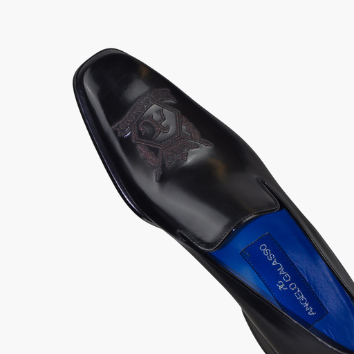 Black Hexagonal Slip On Shoes - AG22WSGAL18