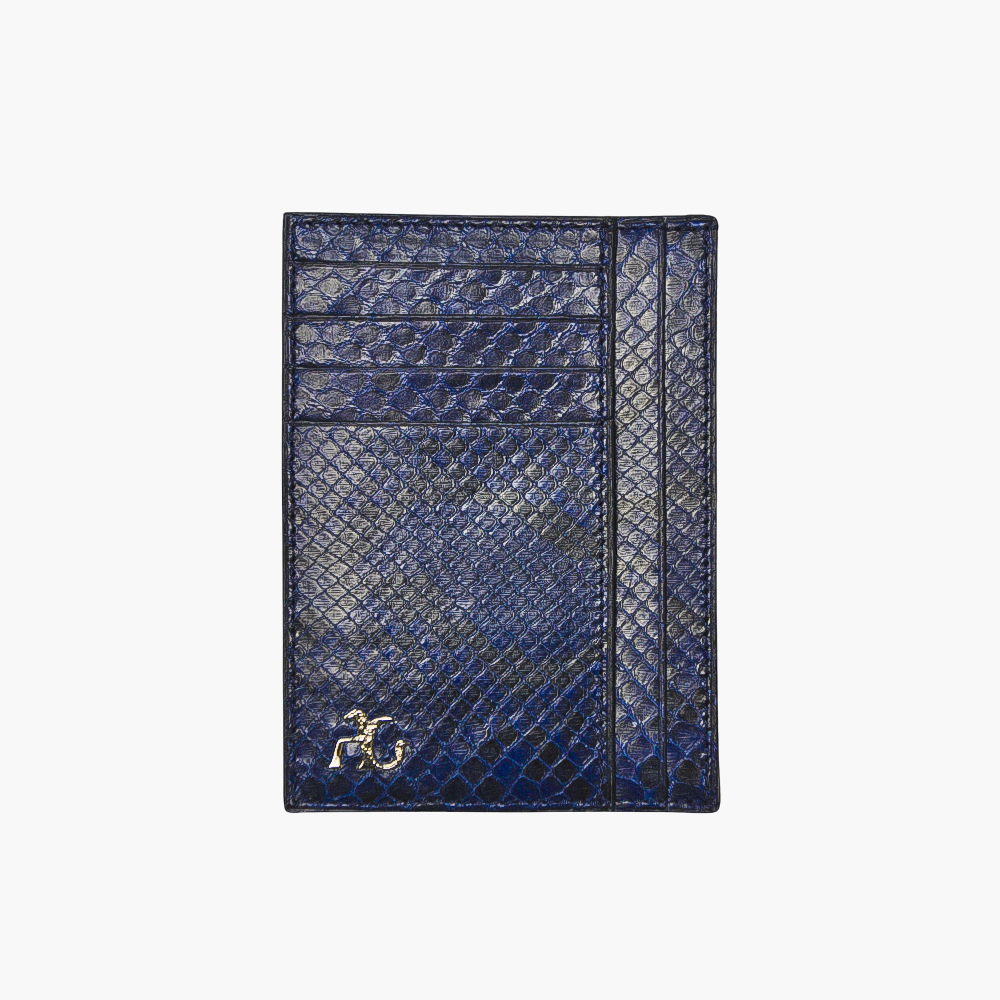 Royal Blue Python Card Holder