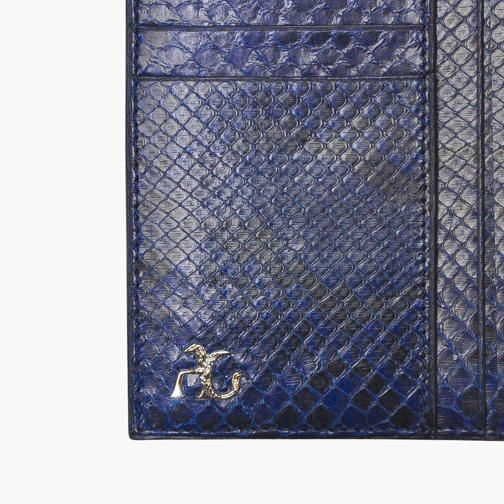 Royal Blue Python Card Holder