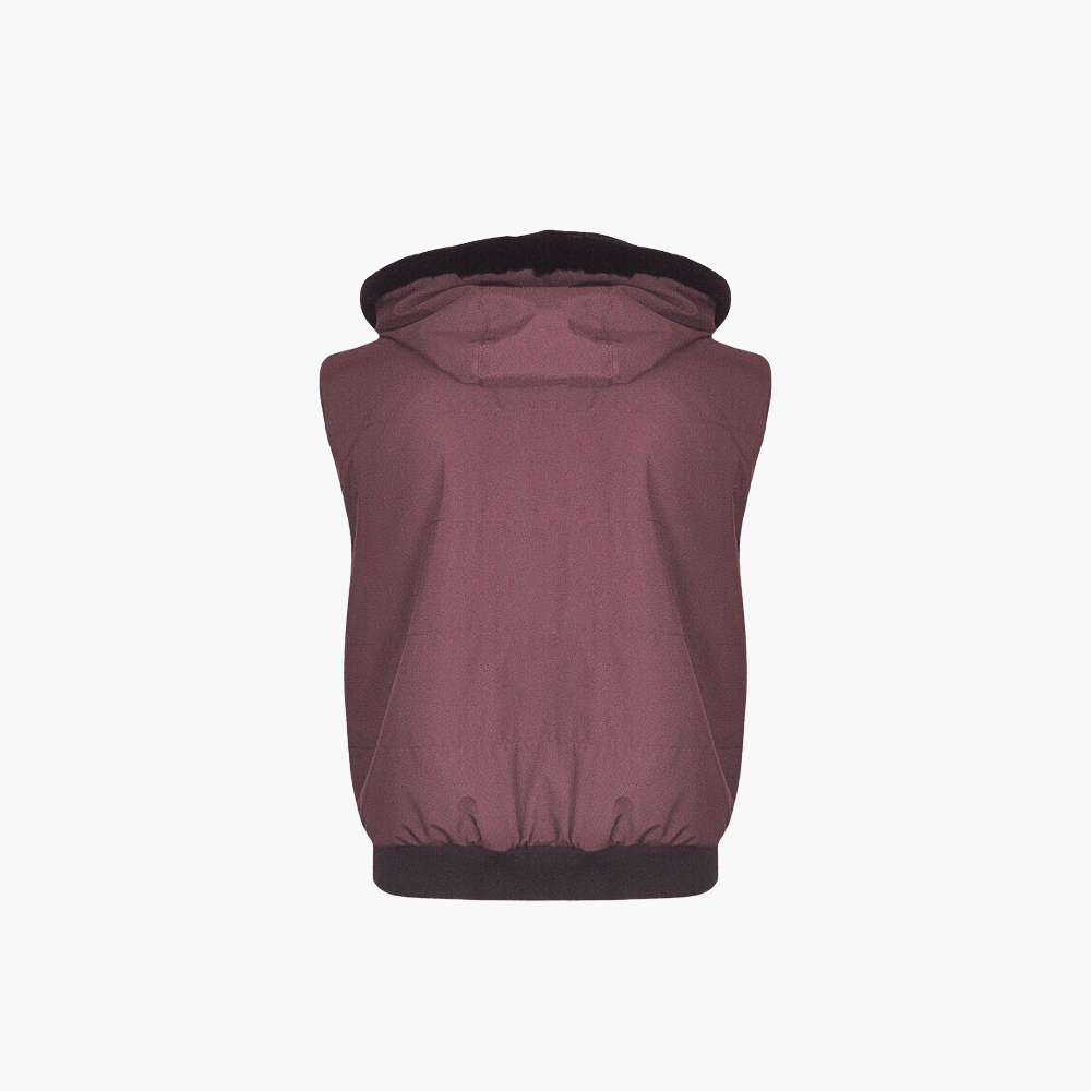 Dark Burgundy Alloro Gilet - Angelo Galasso - Luxury Italian Menswear London
