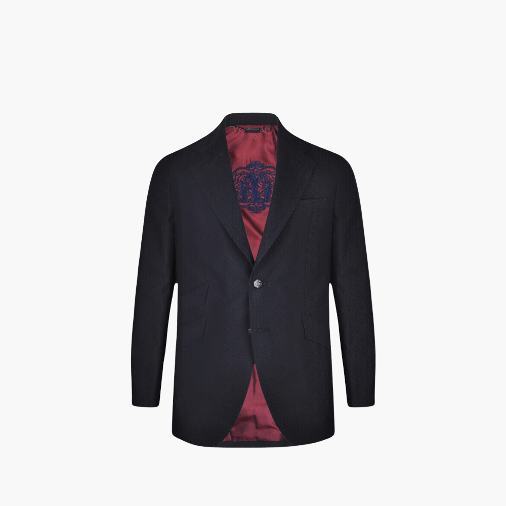 Blue Wool Suit & Waistcoat - Angelo Galasso - Luxury Italian Menswear London