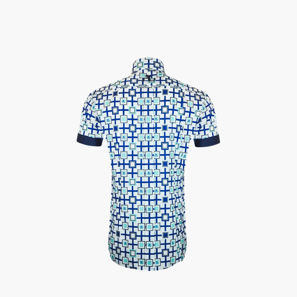 Square Custom Print Short Sleeves Mason Shirt