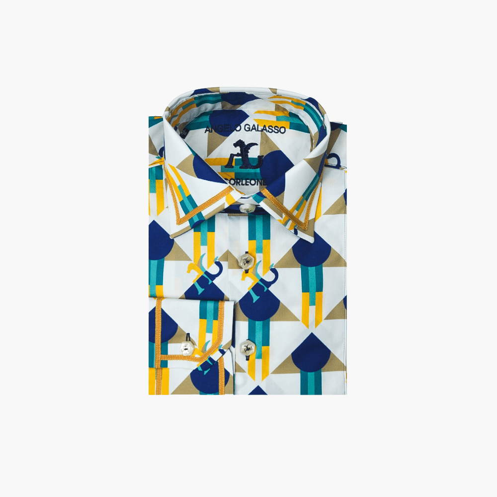 Optical Custom AG Print Corleone Shirt - Angelo Galasso - Luxury Italian Menswear London