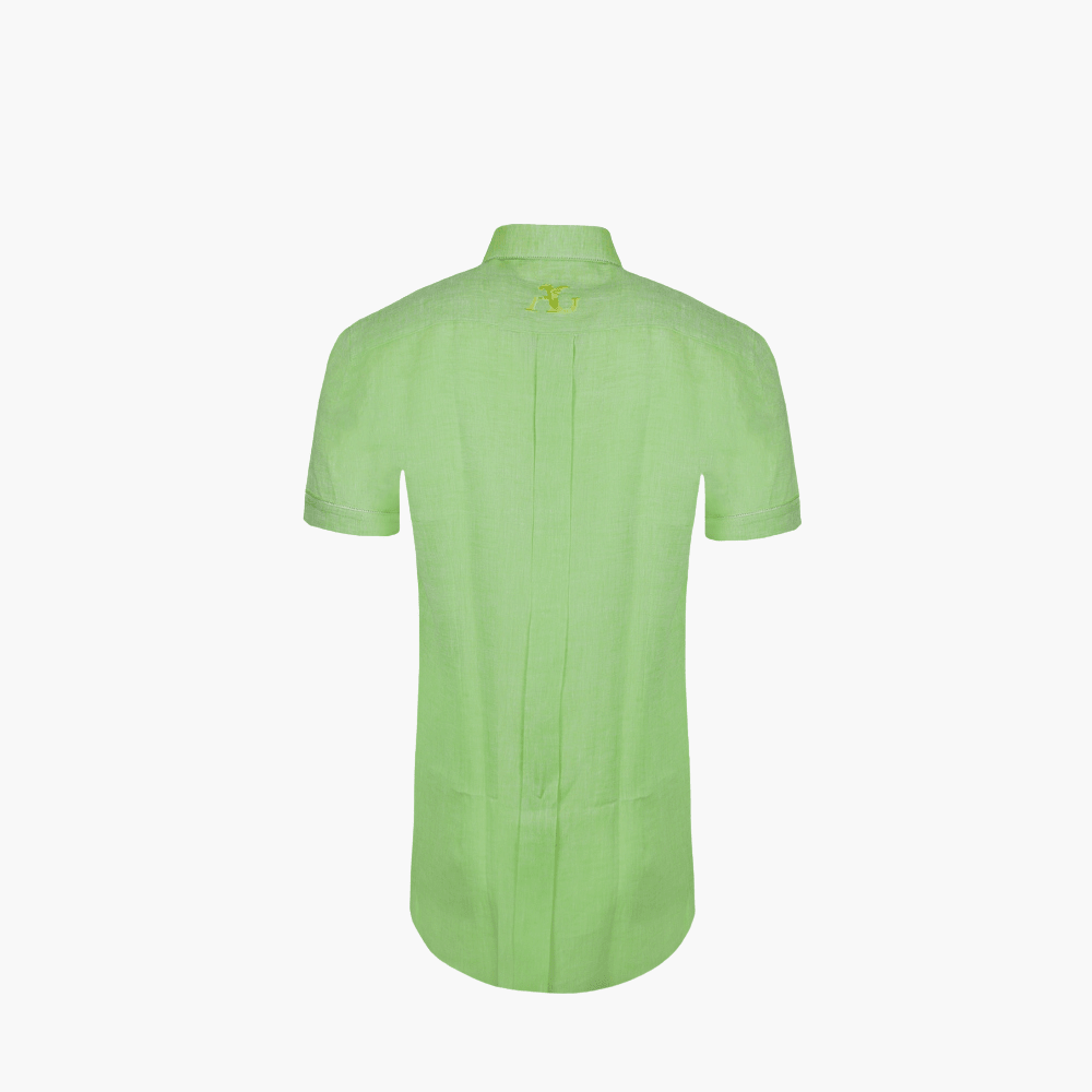 Green Short Sleeves Italia Shirt - Angelo Galasso - Luxury Italian Menswear London