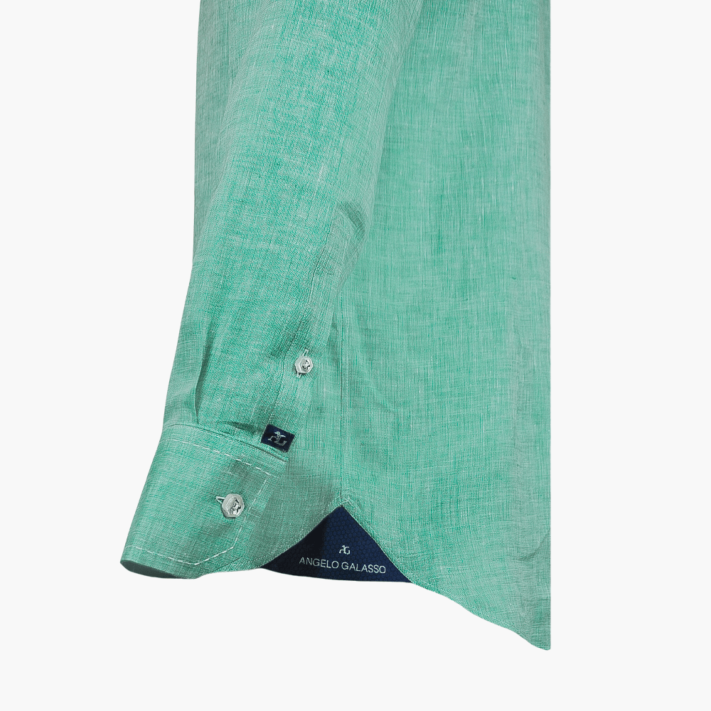 Green Hexagonal Corleone Shirt - Angelo Galasso - Luxury Italian Menswear London