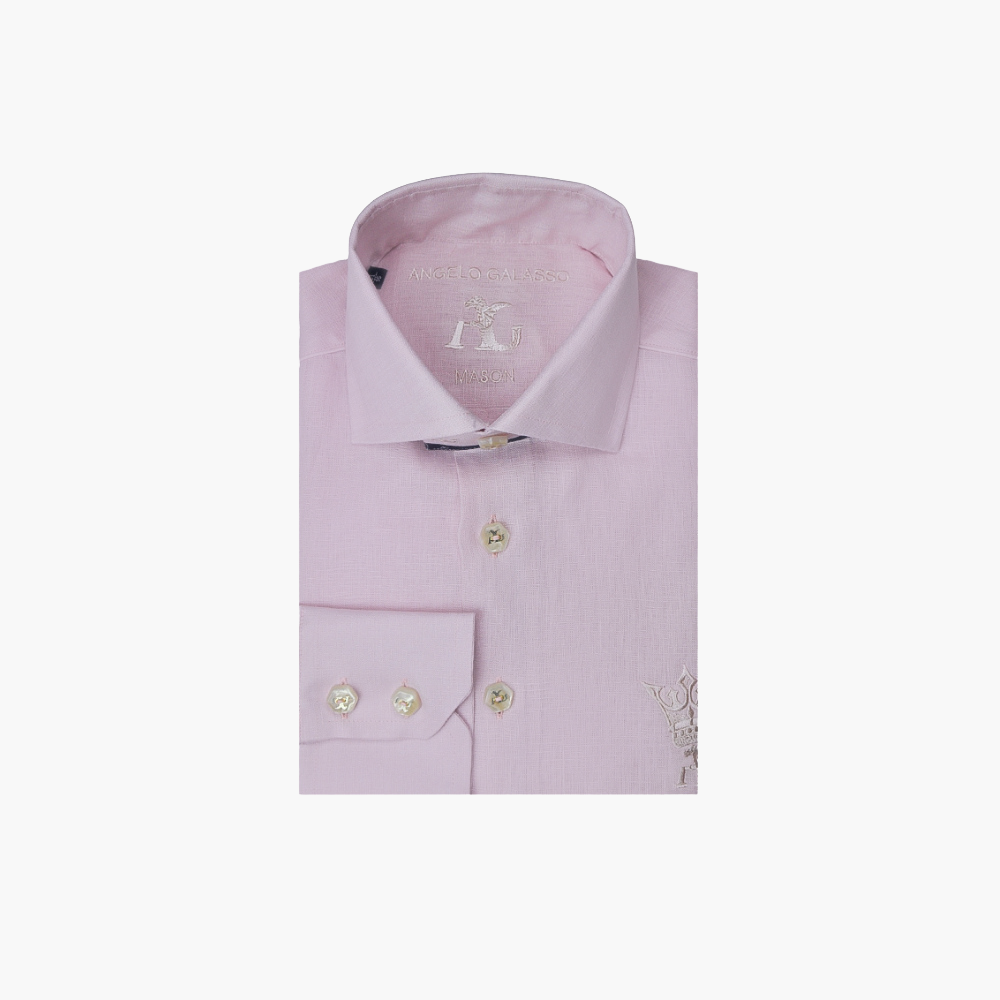 Pink Linen Crown Mason Shirt