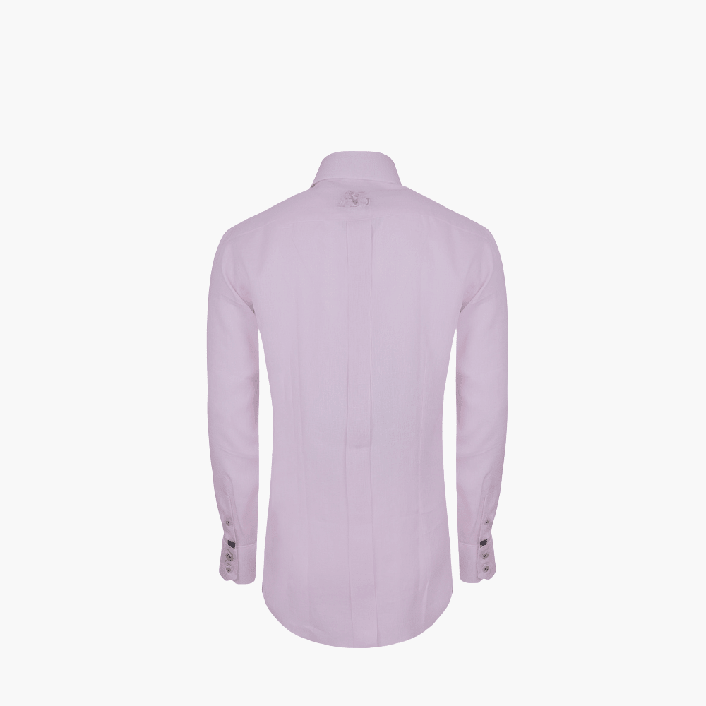 Pink Linen Crown Mason Shirt - Angelo Galasso - Luxury Italian Menswear London