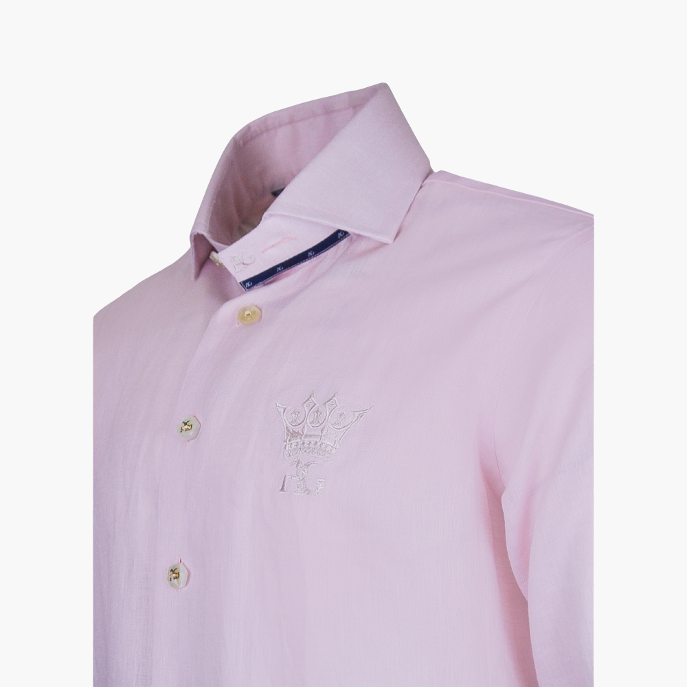 Pink Linen Crown Mason Shirt