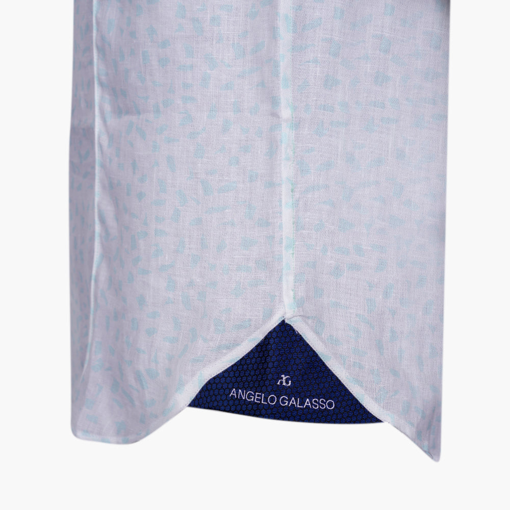 Green Pattern Short Sleeves Mason Shirt