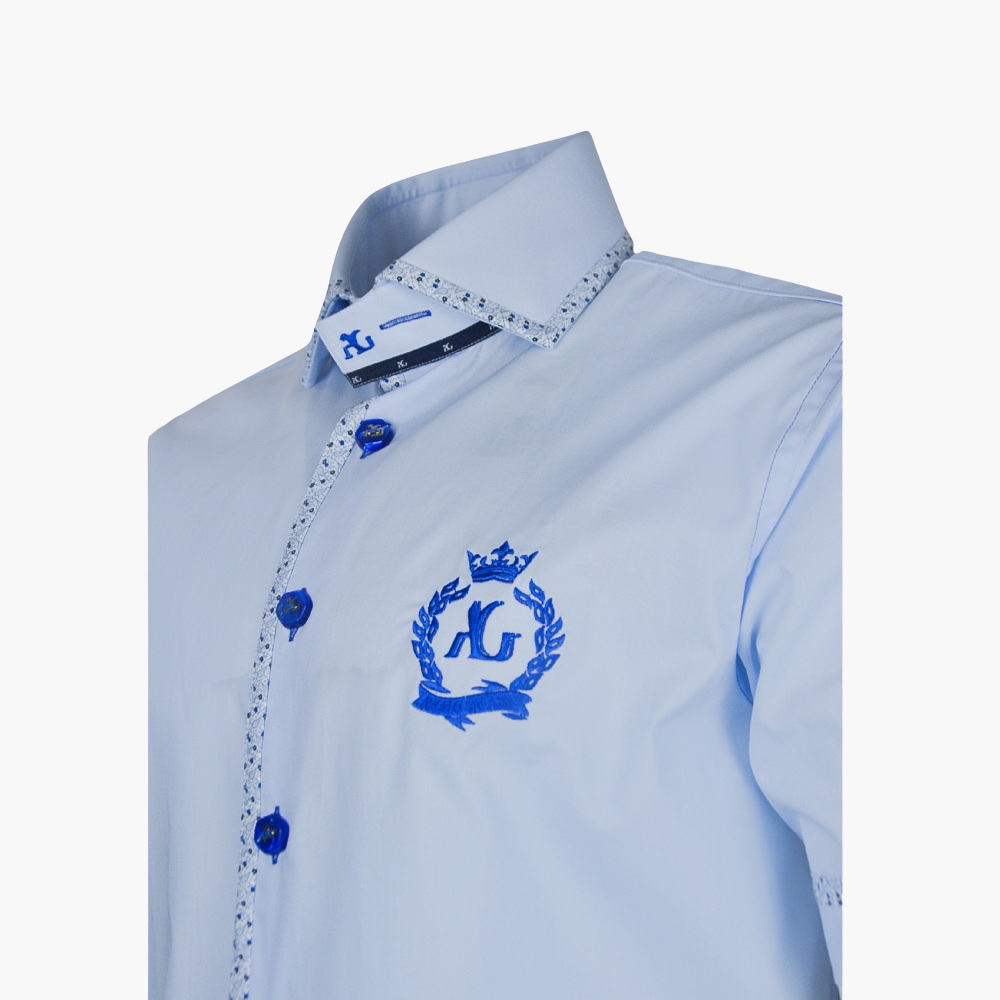 Light Blue Alloro Short Sleeves Mason Shirt