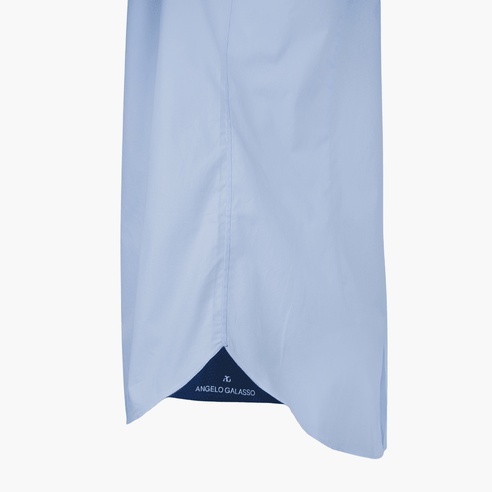 Light Blue Alloro Short Sleeves Mason Shirt - Angelo Galasso - Luxury Italian Menswear London