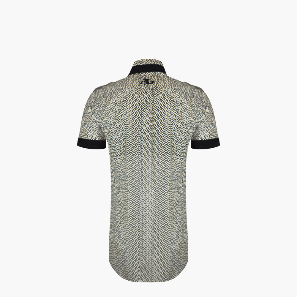 Fret Pattern Short Sleeves Mason Shirt