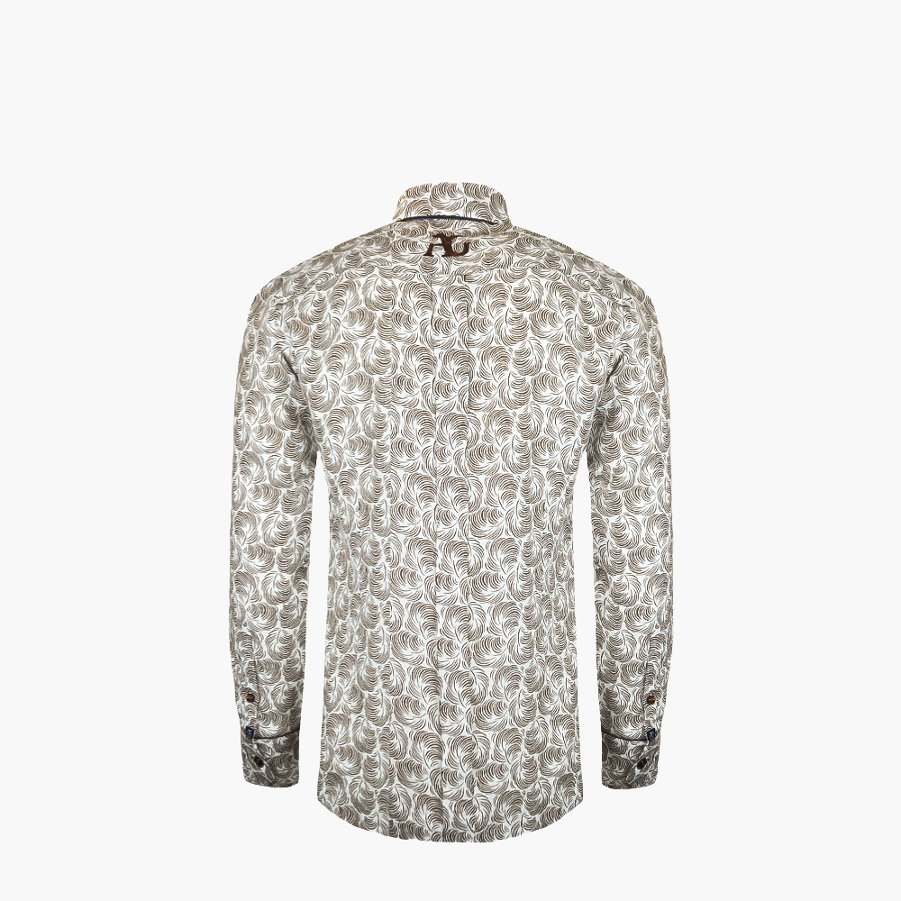 Brown Foliage Polo Shirt