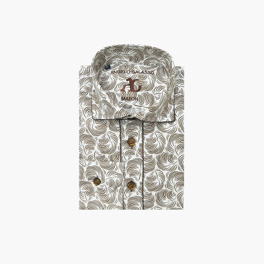 Brown Foliage Polo Shirt