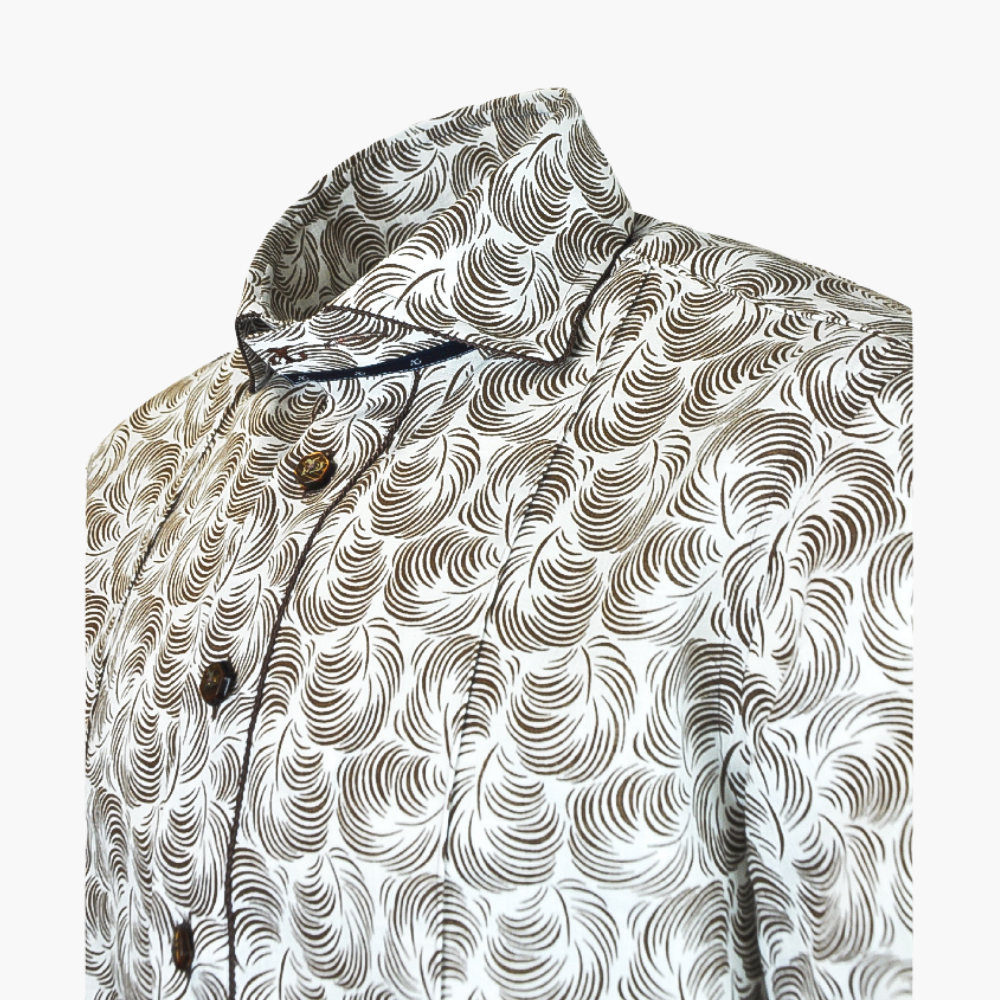 Brown Foliage Polo Shirt