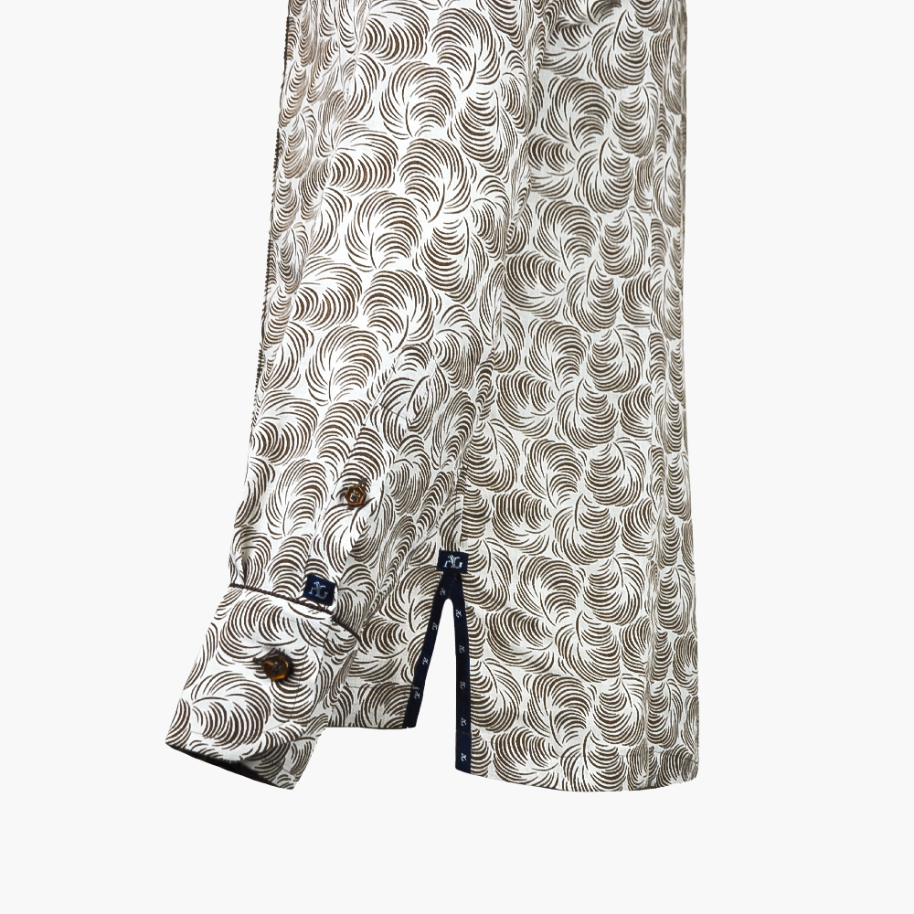 Brown Foliage Polo Shirt