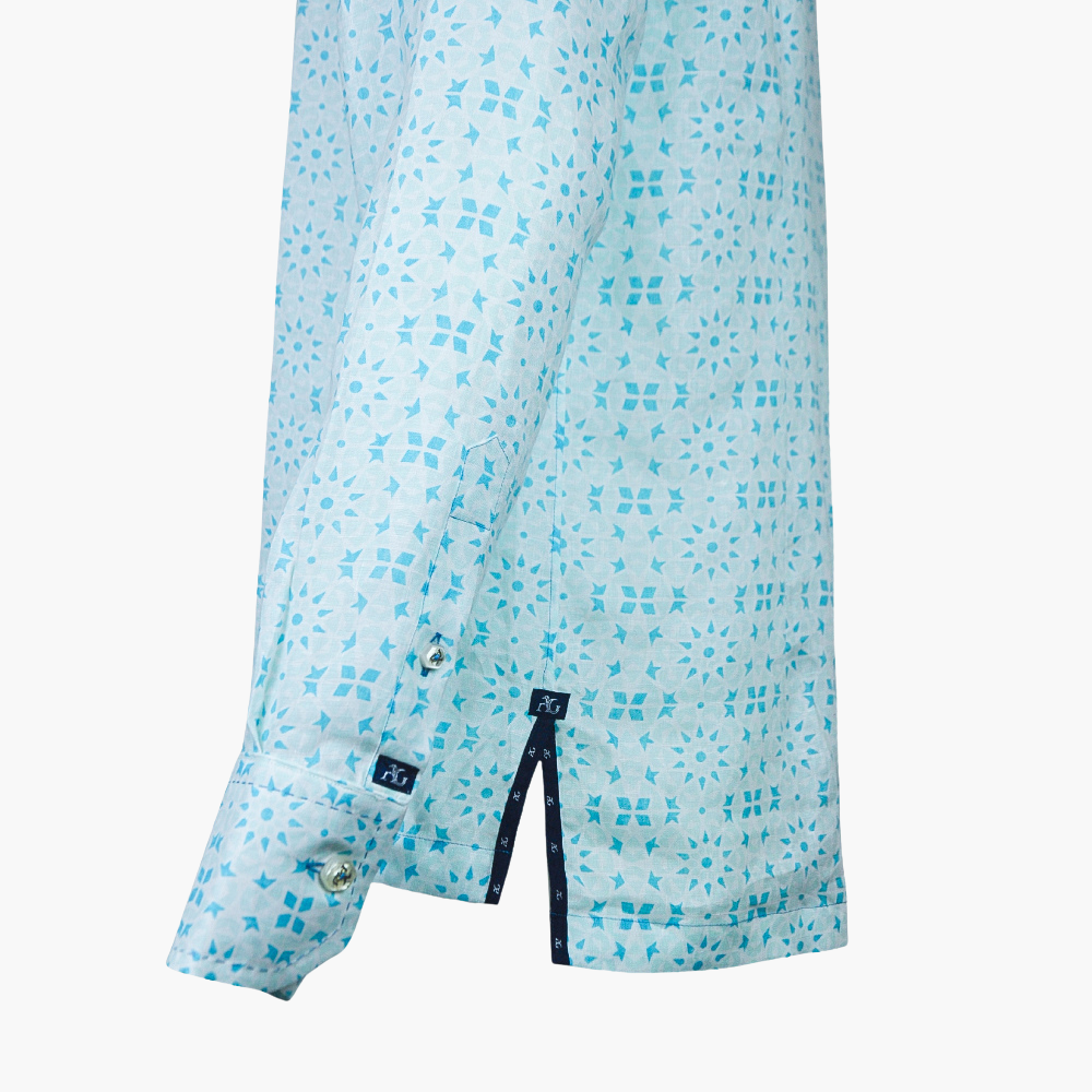 Celeste Hexagonal Mason Polo Shirt