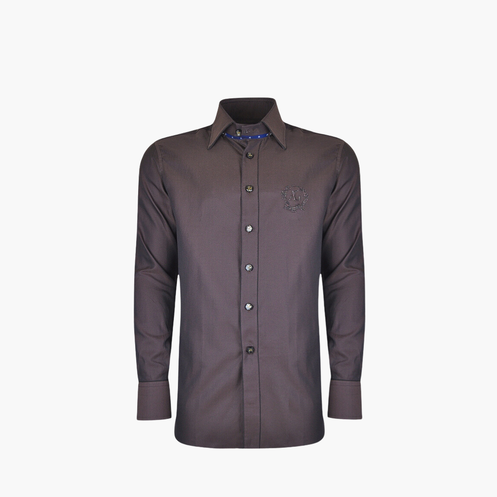 Brown Alloro Logo Corleone Shirt - AG23S1HAS19